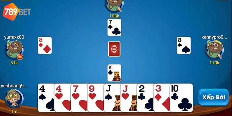 Giao diện đẹp mắt và số lượng bàn chơi phỏm tá lả lớn