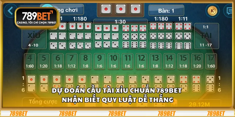 Dự đoán cầu Tài Xỉu chuẩn 789Bet – Nhận biết quy luật dễ thắng